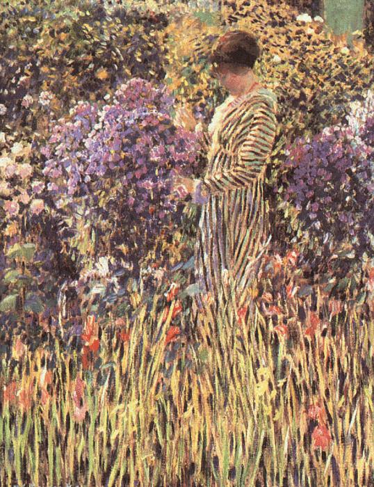 Frederick Friesek Lady in a Garden Spain oil painting art